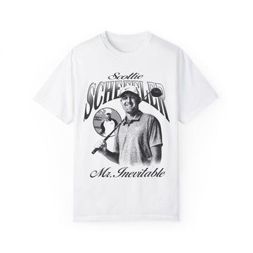 Scottie Scheffler Signature Golf Tee - White Garment-Dyed Unisex T-shirt